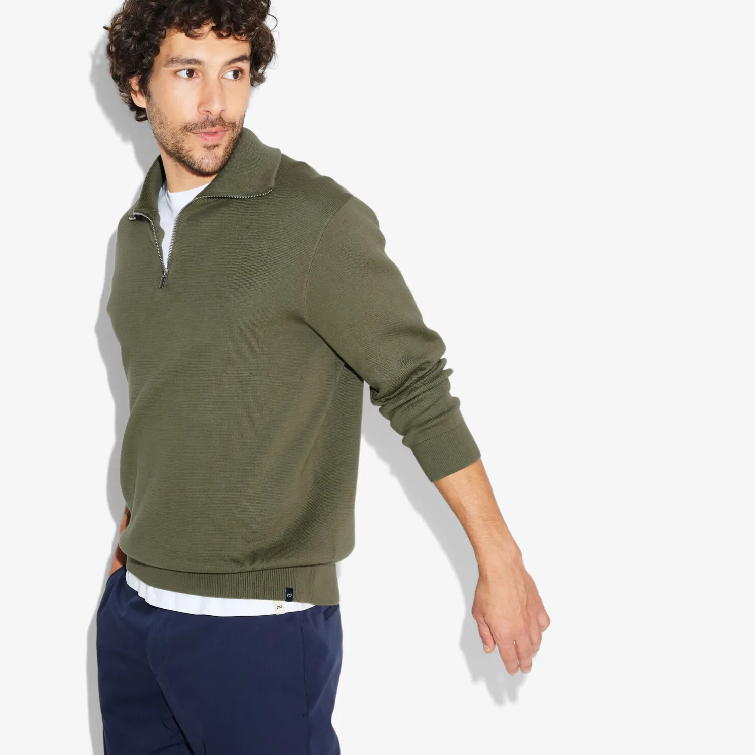 Trui met truckerskraag