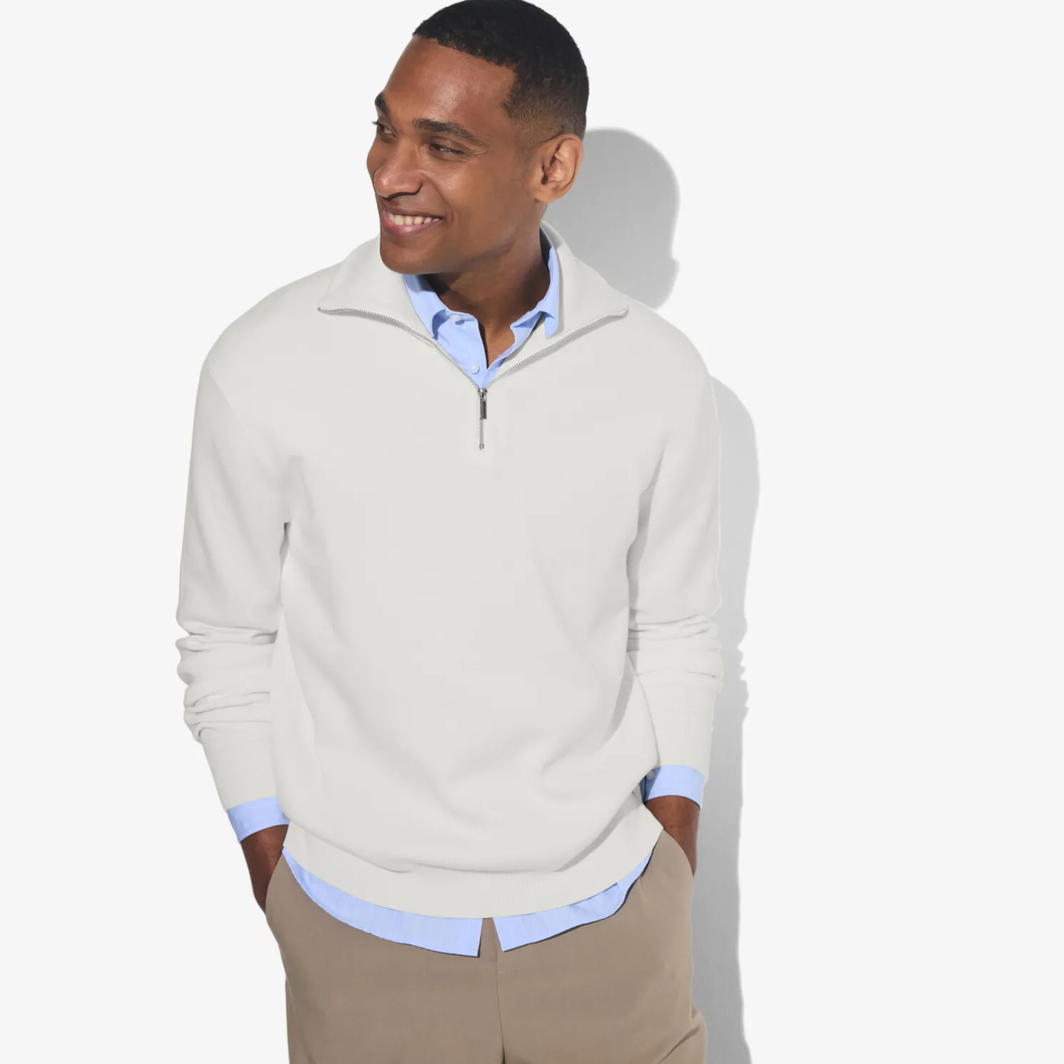 Trui met truckerskraag