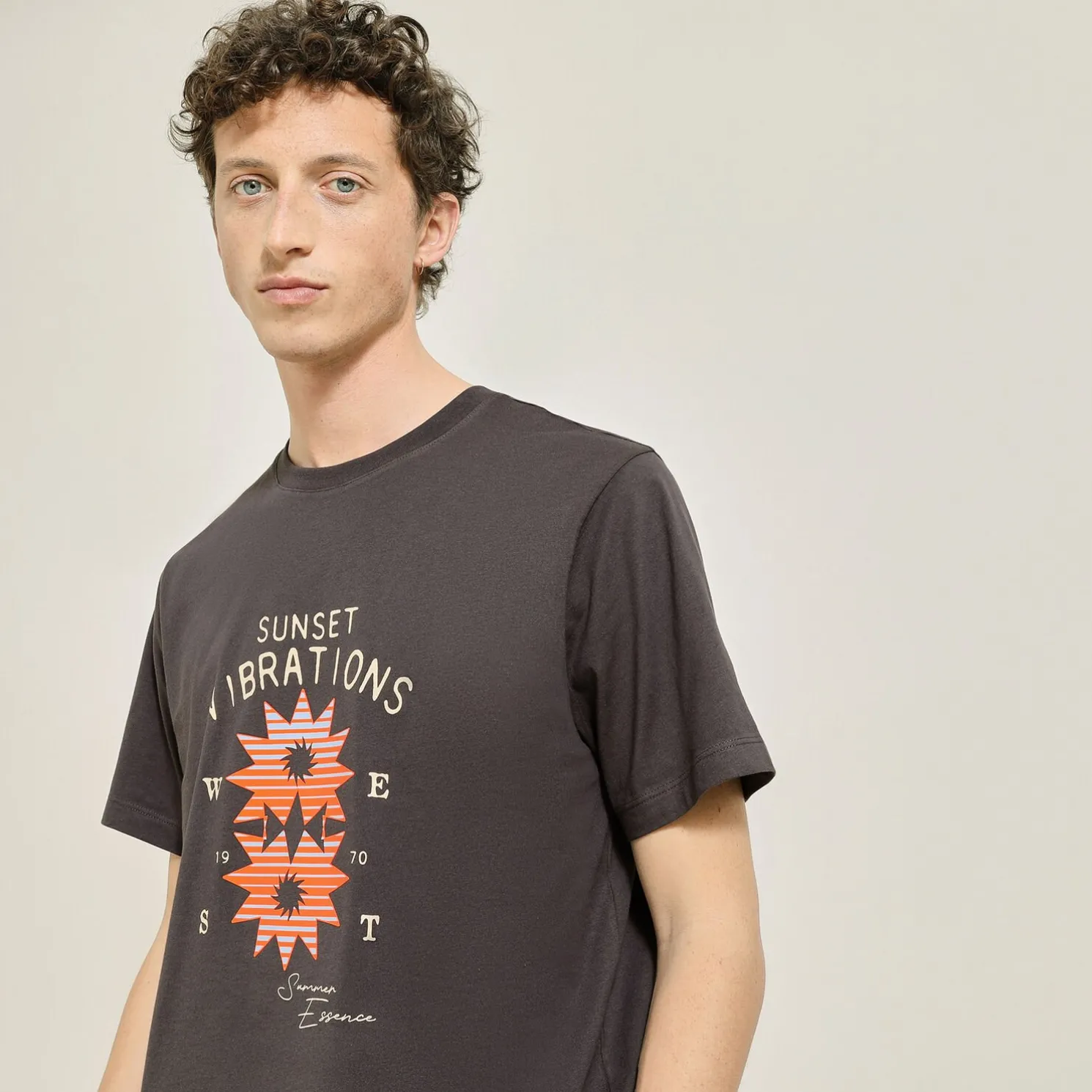 T-shirt aangebrachte print vooraan