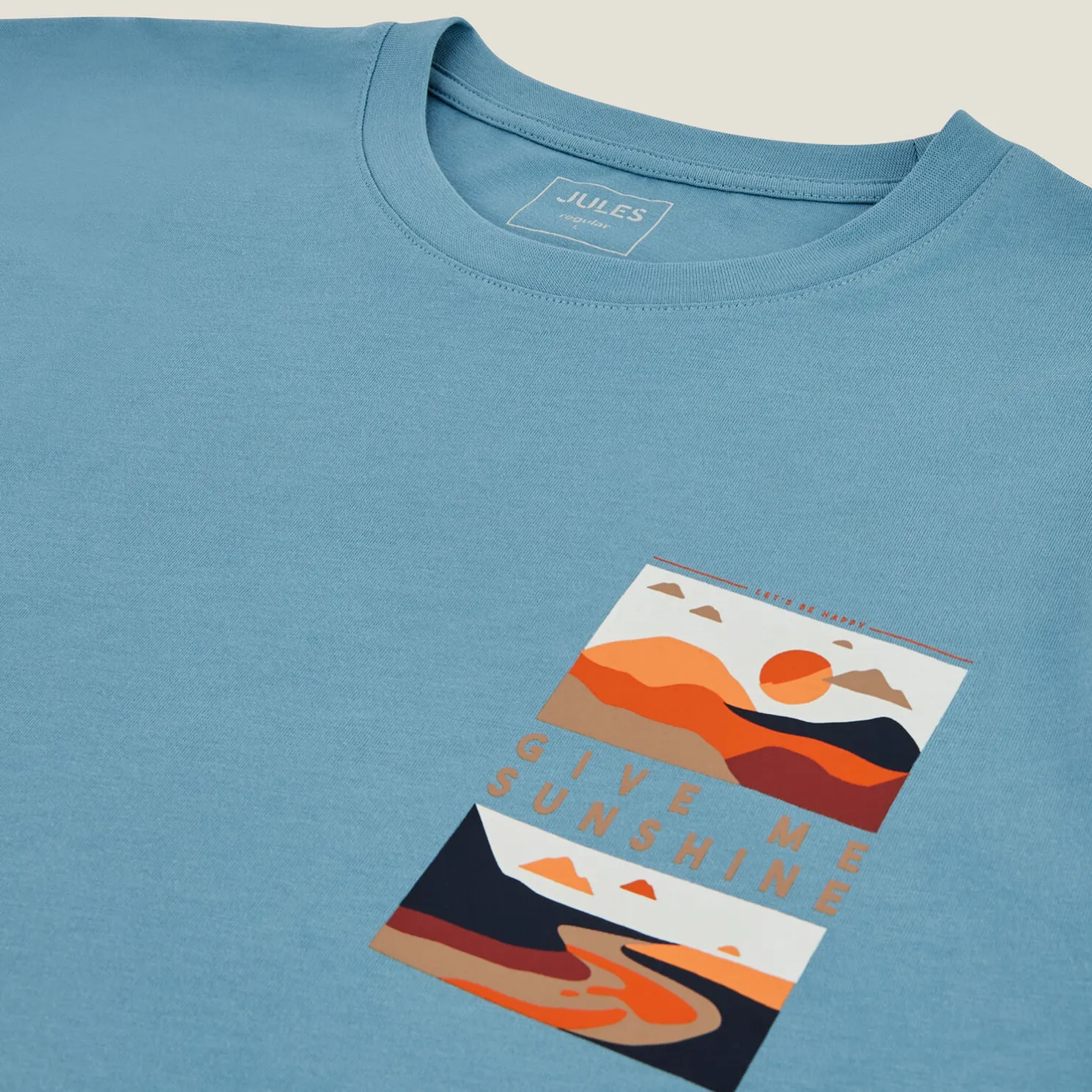 T-shirt aangebrachte landschap-print