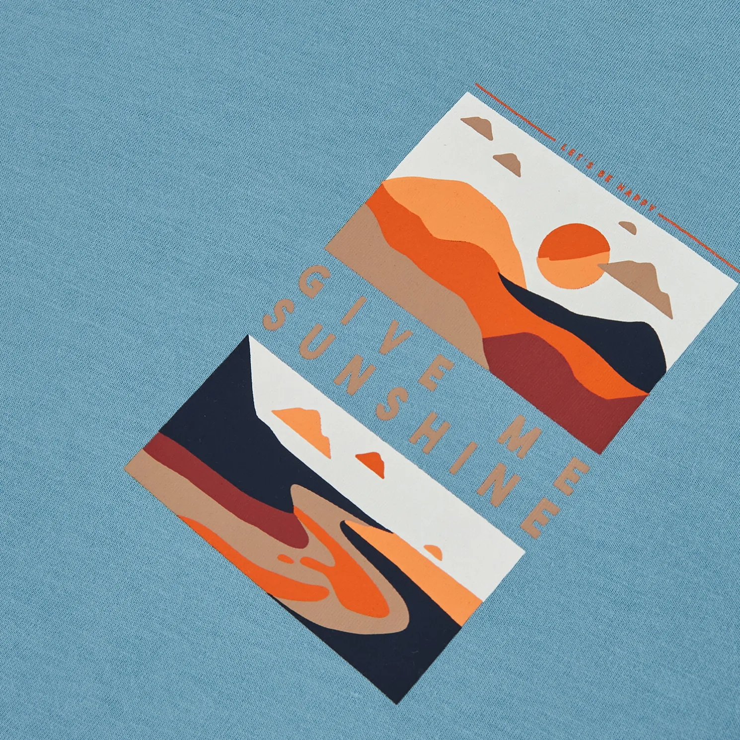 T-shirt aangebrachte landschap-print