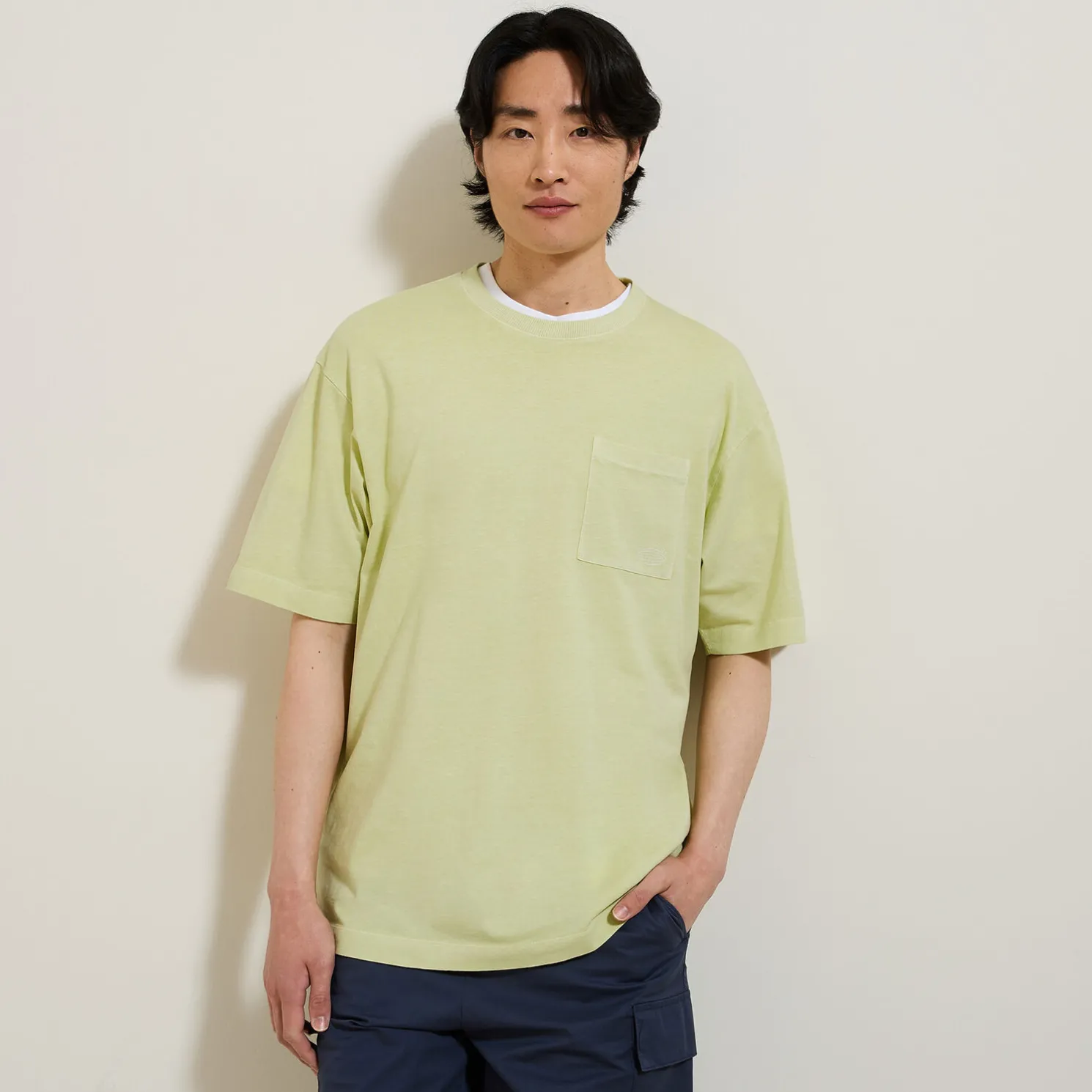 T-shirt in katoen met borstzakje