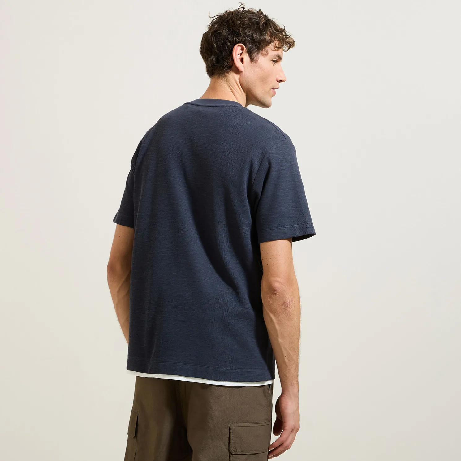 T-shirt in reliëfstof