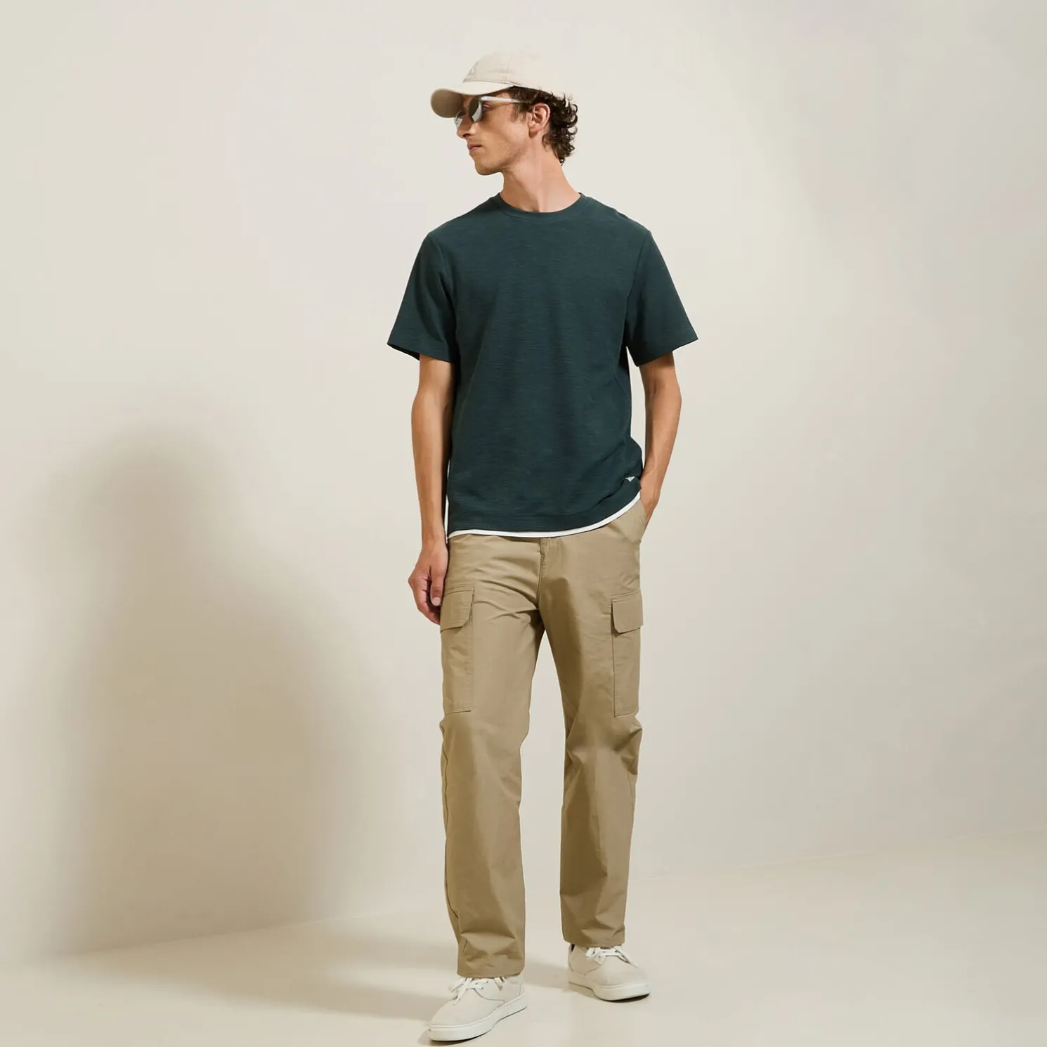 T-shirt in reliëfstof