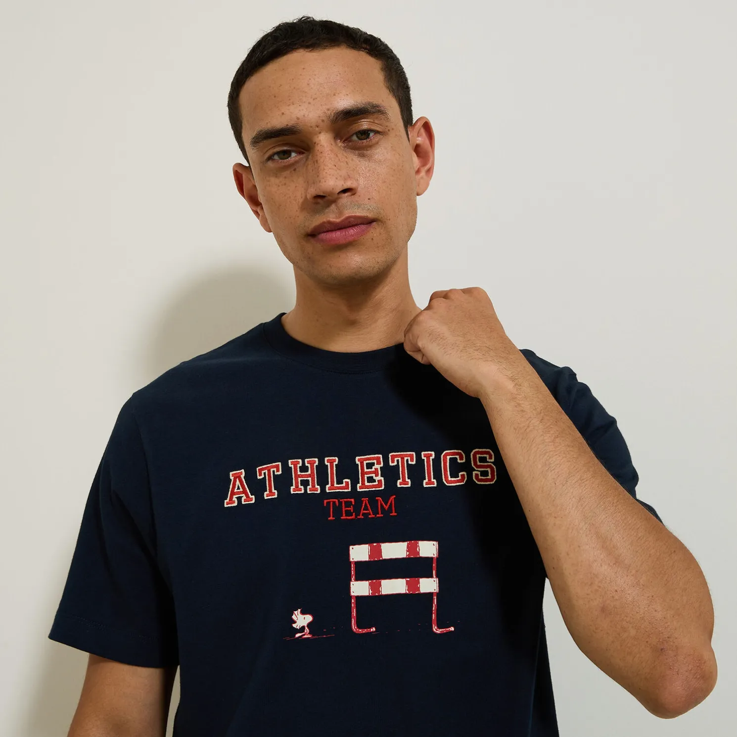 T-shirt met Athletics Team-print, Peanuts-licentie