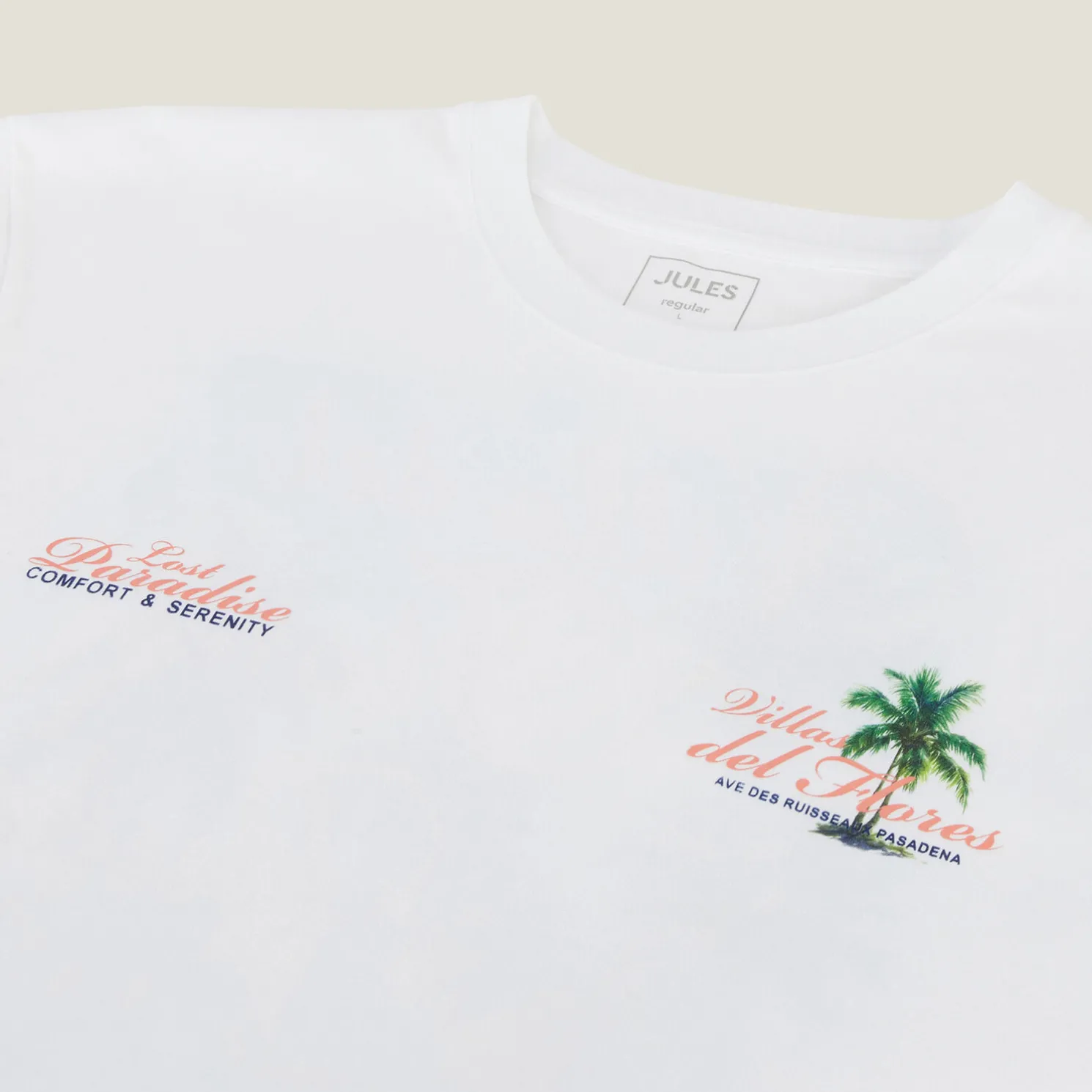 T-shirt met landschap-print op voor-en achterkant