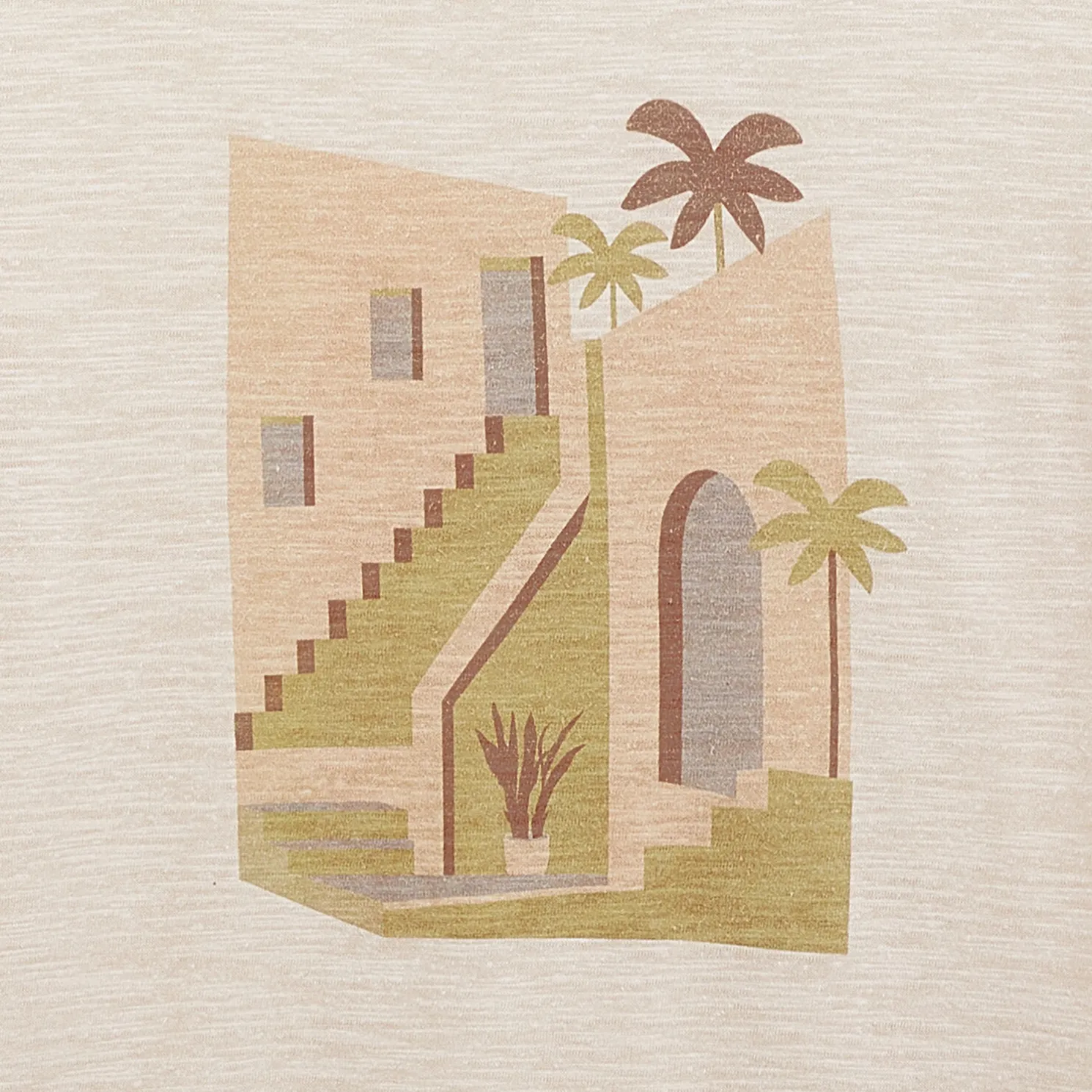 T-shirt met landschapsprint