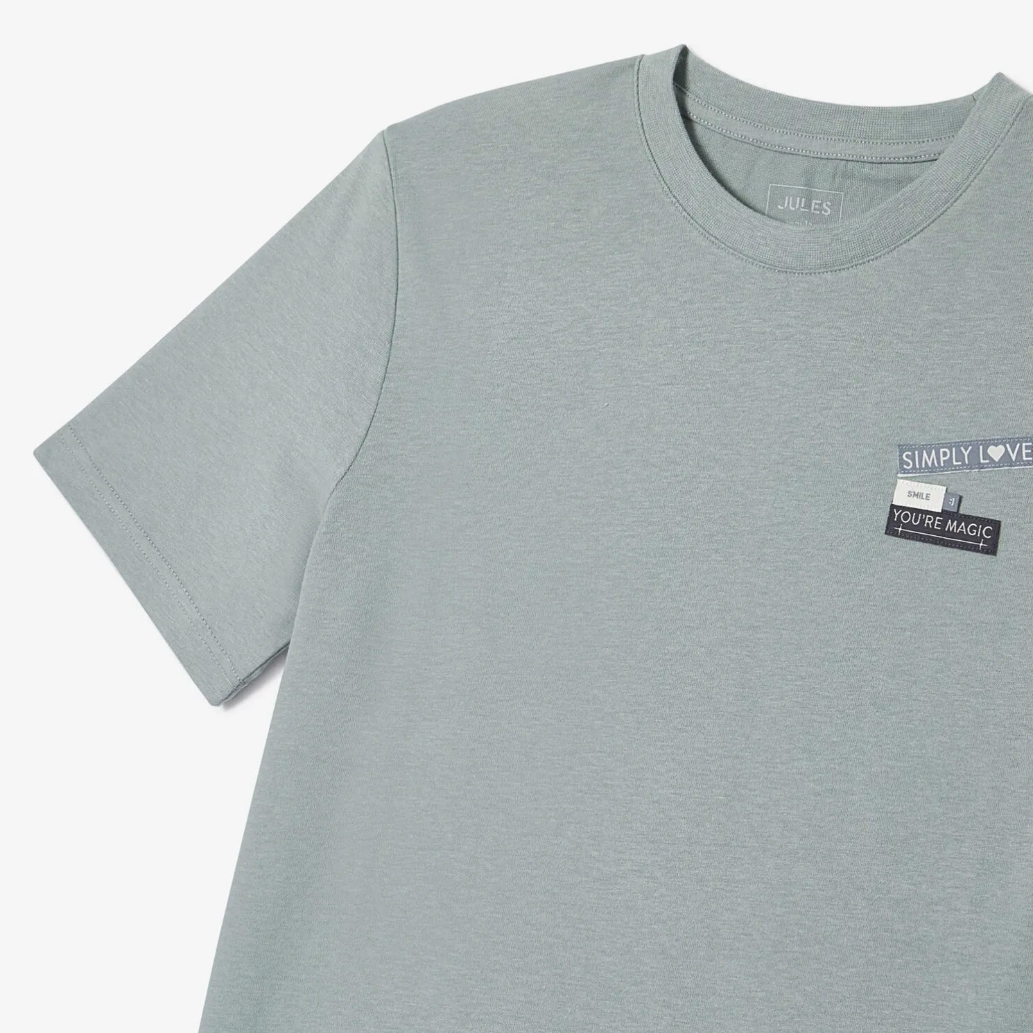 T-shirt met ronde hals in katoen