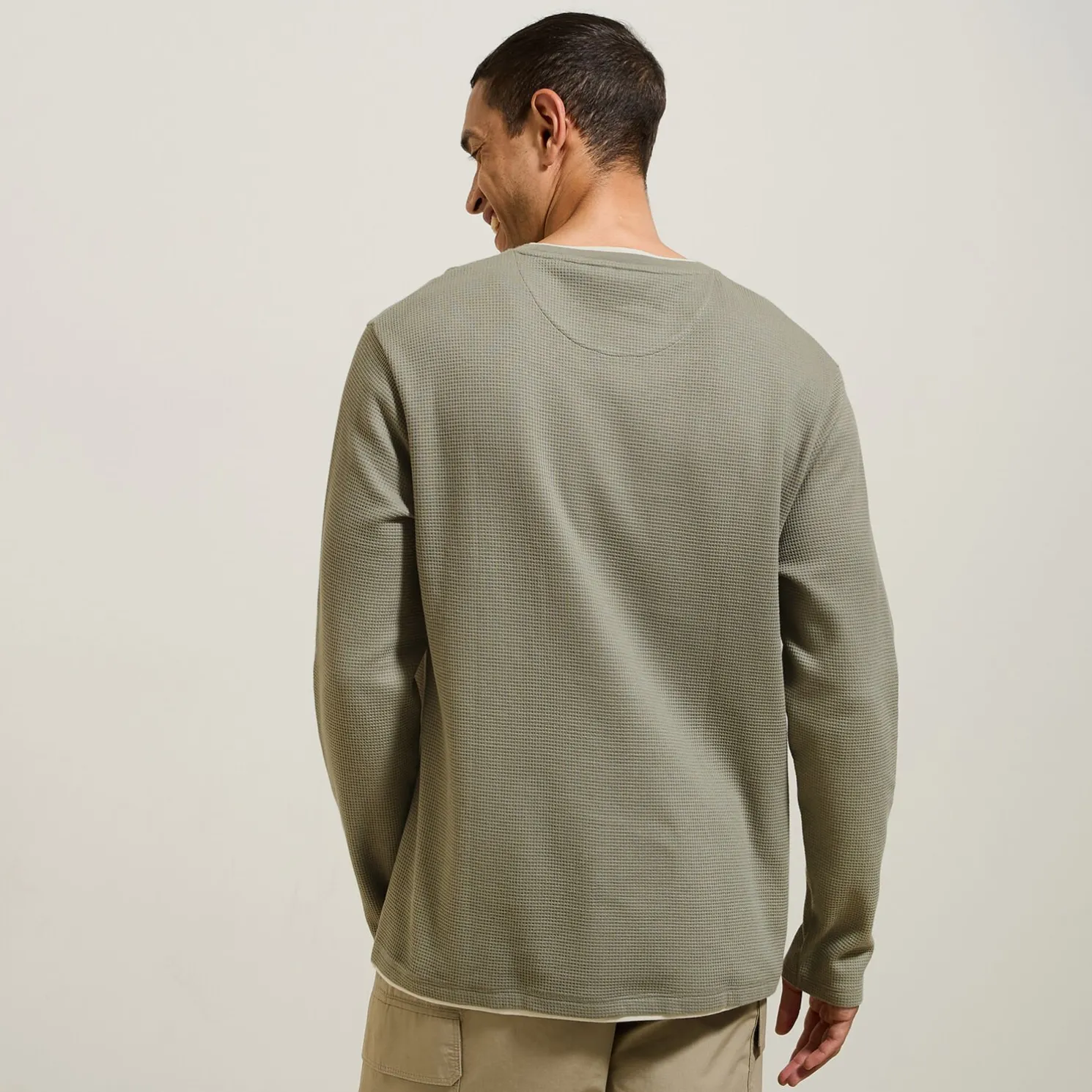 T-shirt met ronde hals in fantasiestof