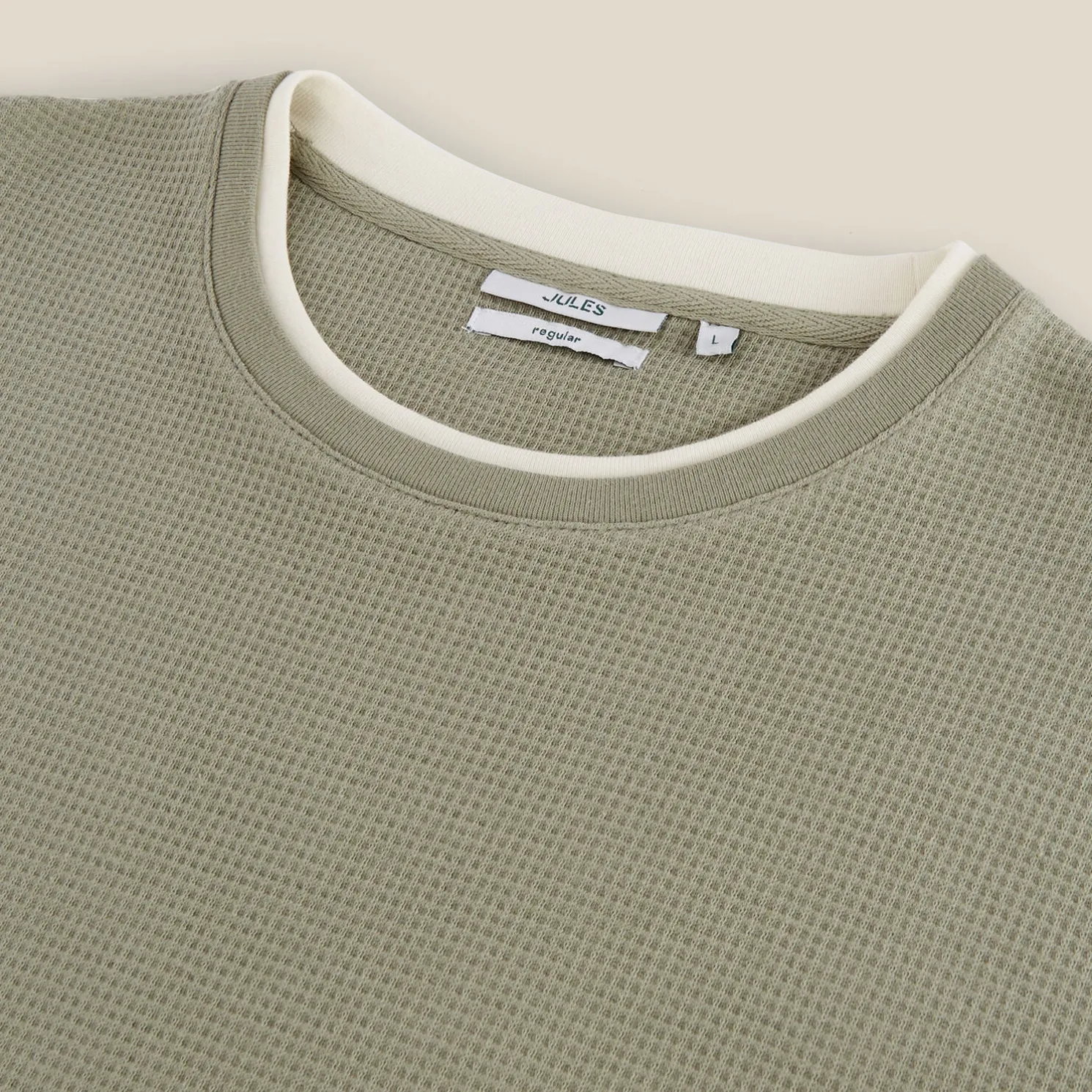 T-shirt met ronde hals in fantasiestof