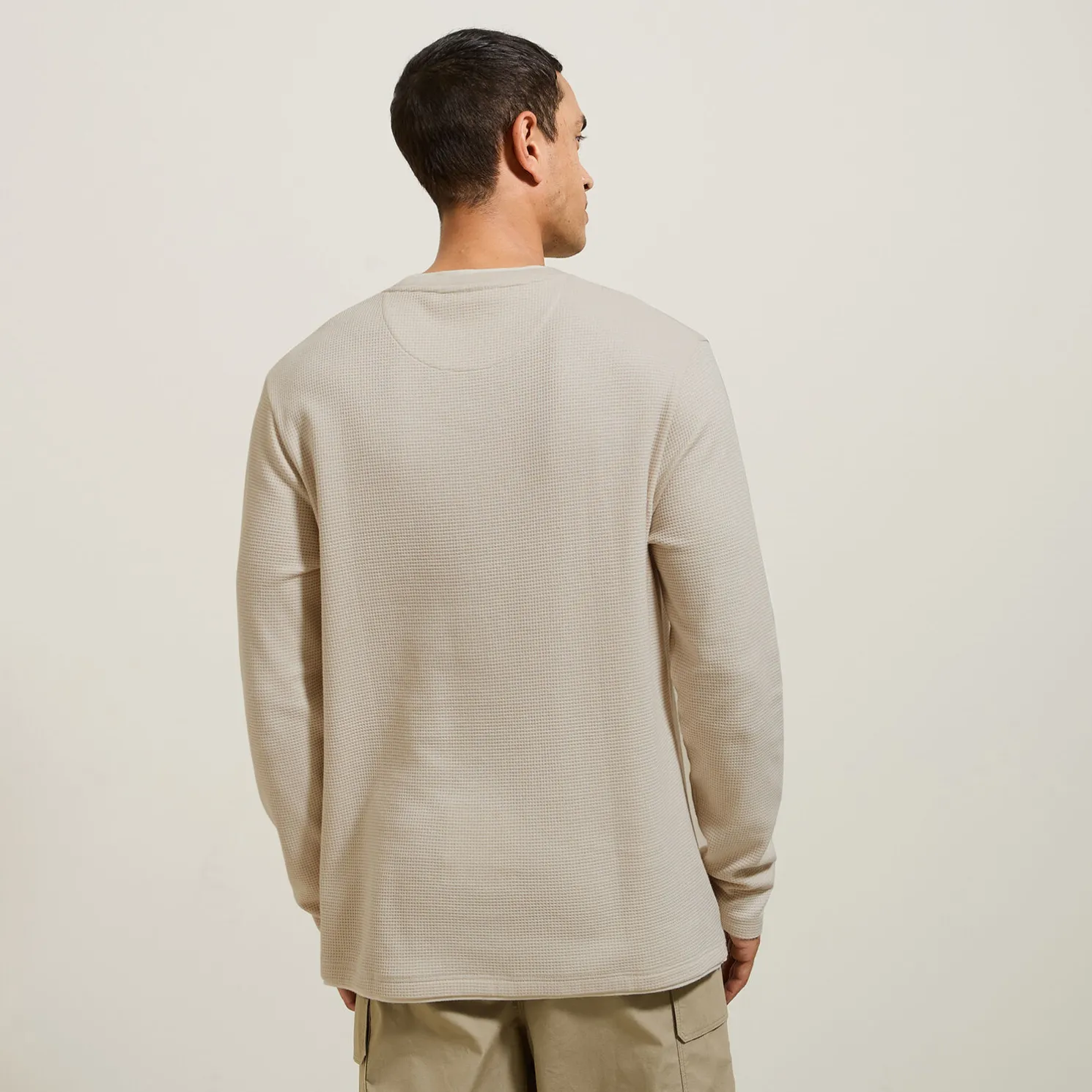 T-shirt met ronde hals in fantasiestof