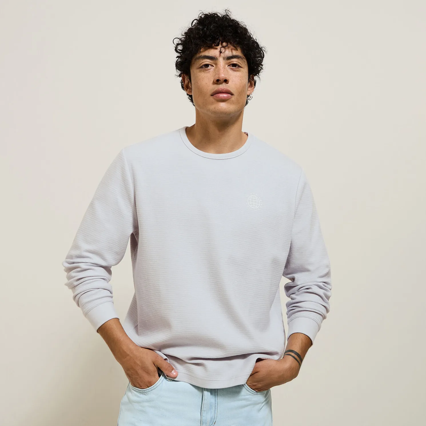 T-shirt met ronde hals en print vooraan