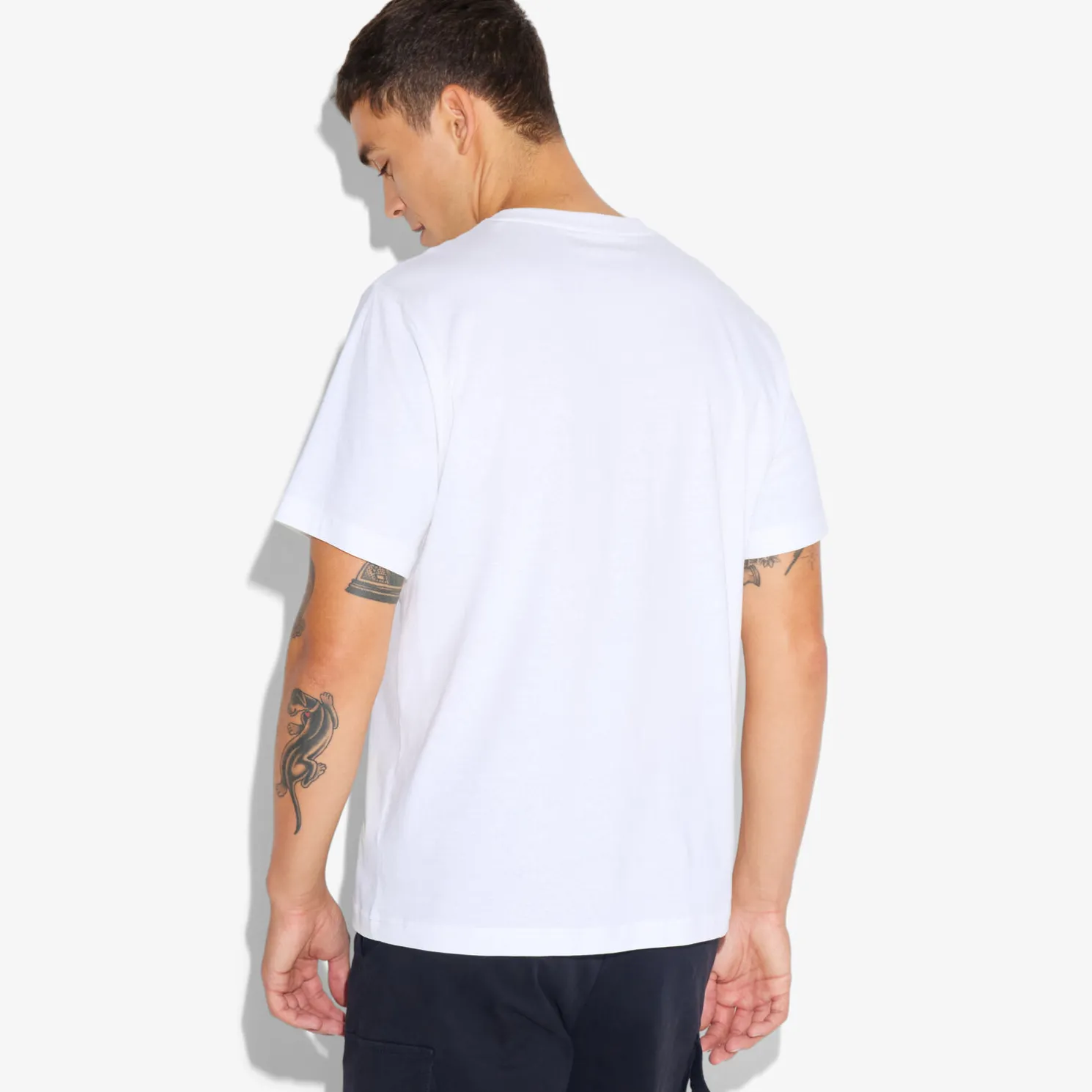 T-shirt met ronde hals en willekeurige print