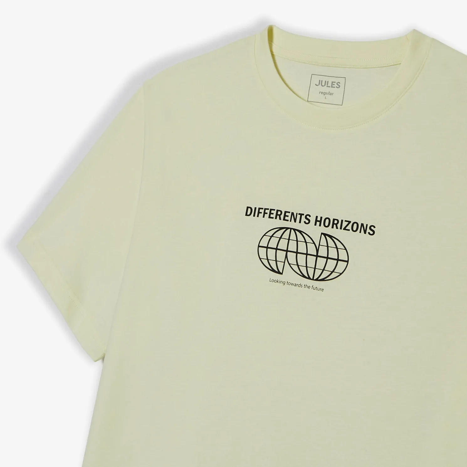 T-shirt met ronde hals en willekeurige print