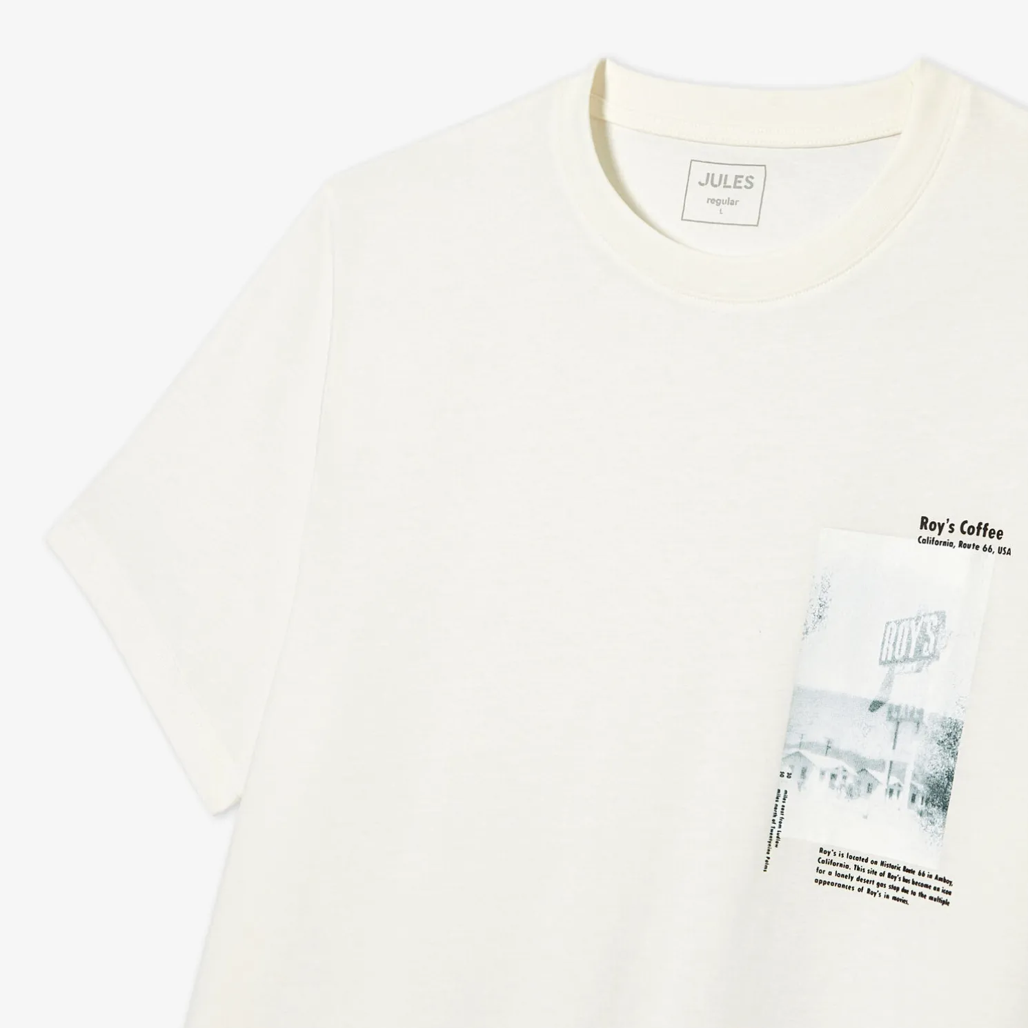 T-shirt met ronde hals en willekeurige print