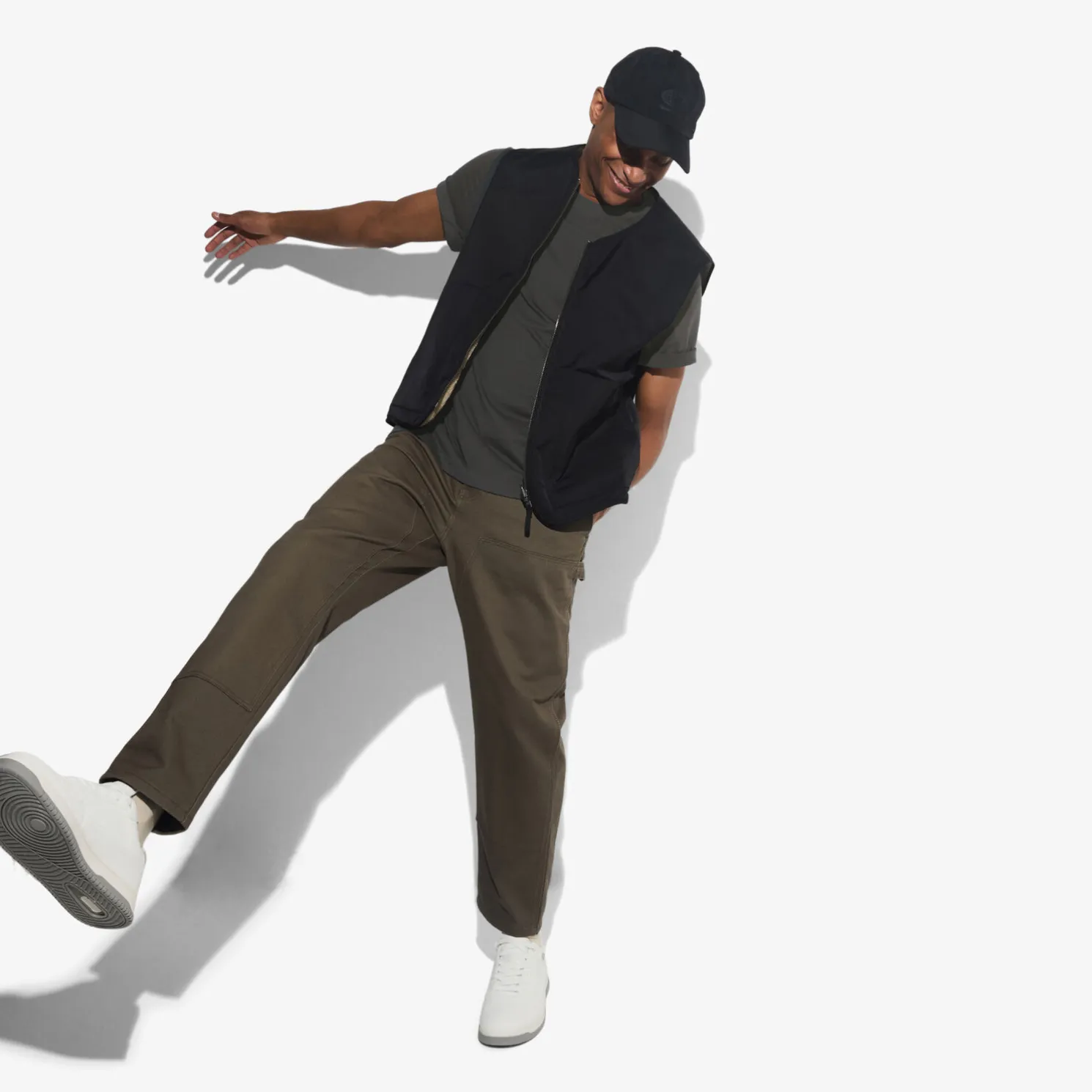 T-shirt met ronde hals en willekeurige print