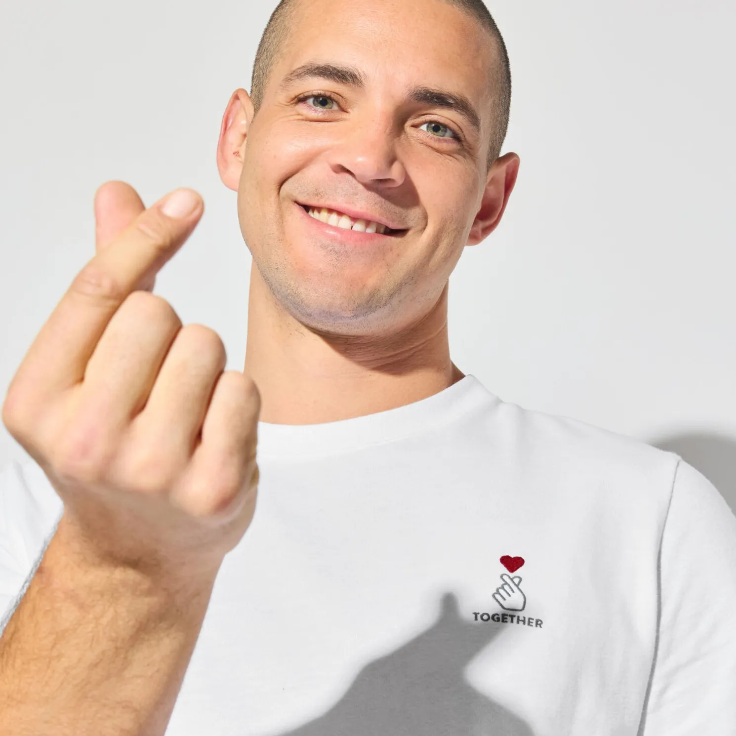 T-shirt met ronde hals in katoen