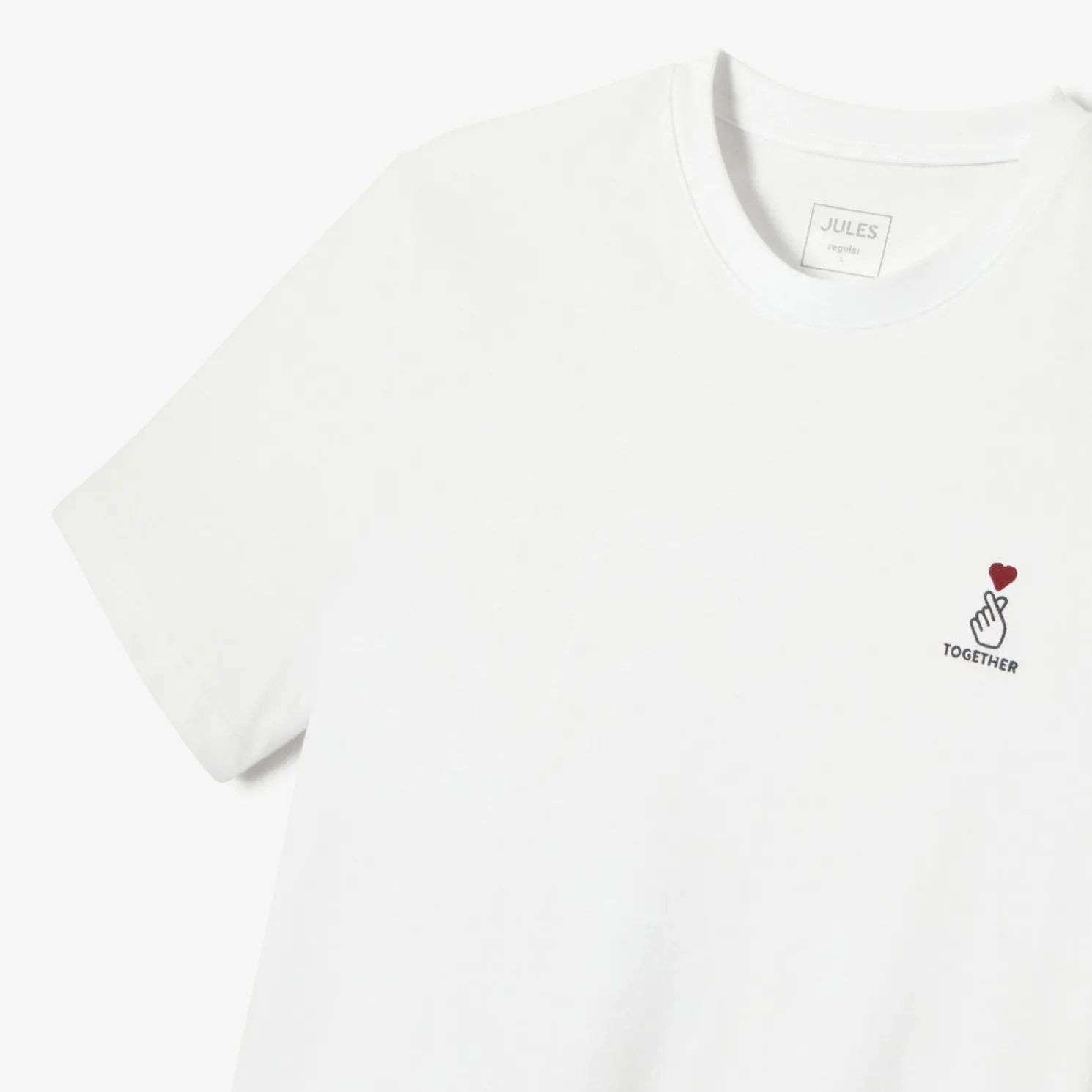 T-shirt met ronde hals in katoen