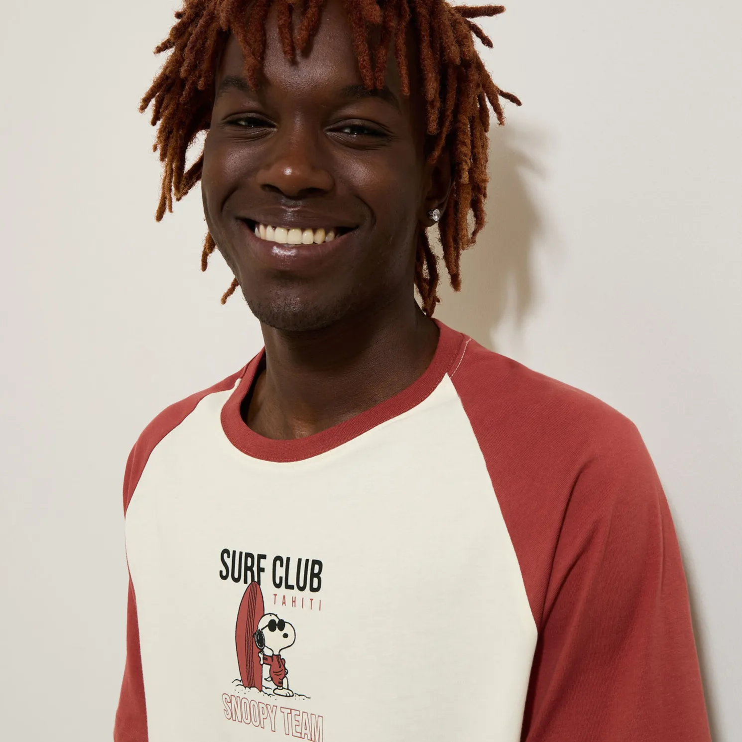 T-shirt met Surf Club-print, Peanuts-licentie