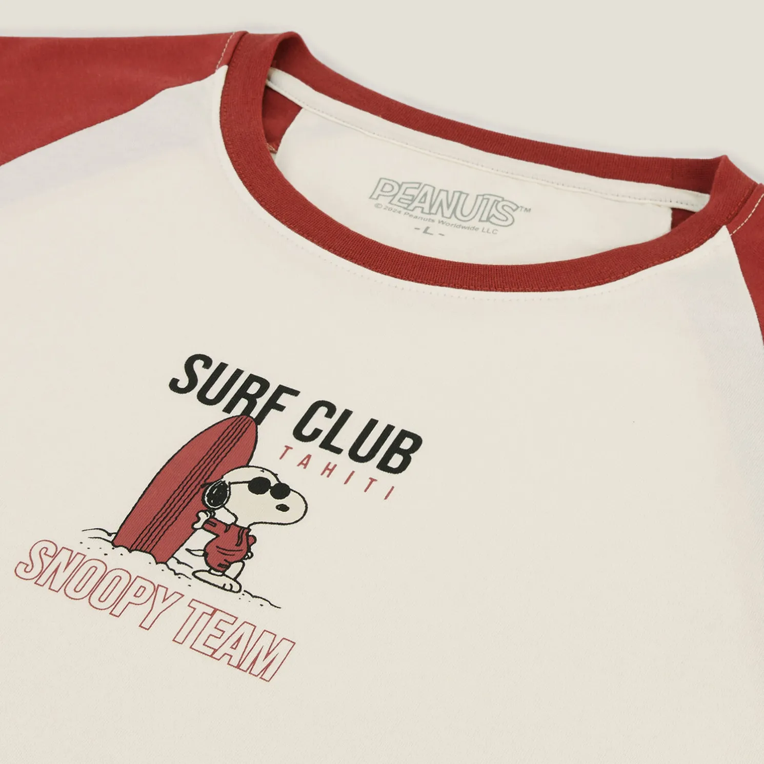 T-shirt met Surf Club-print, Peanuts-licentie