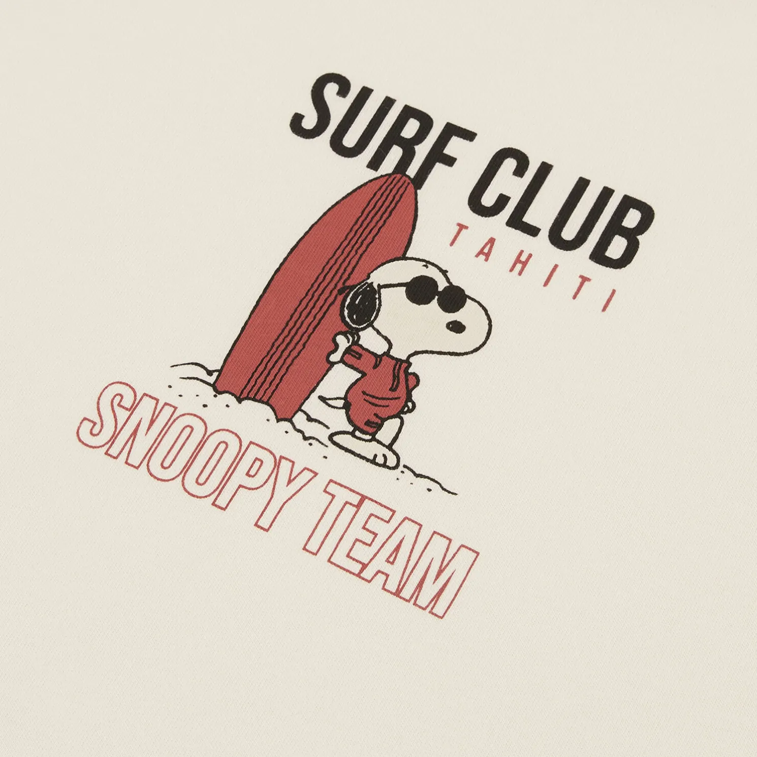 T-shirt met Surf Club-print, Peanuts-licentie