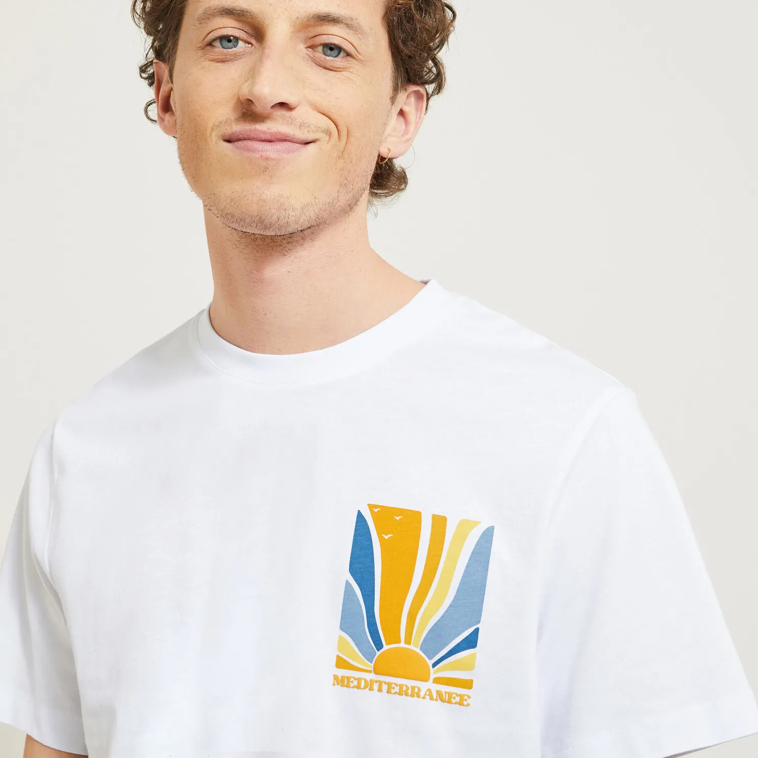 T-shirt van Jules, mediterrane strandprint