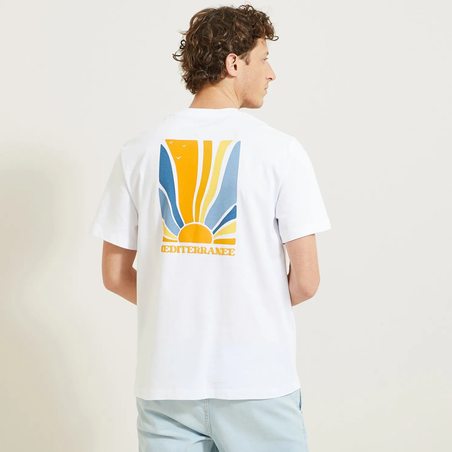 T-shirt van Jules, mediterrane strandprint