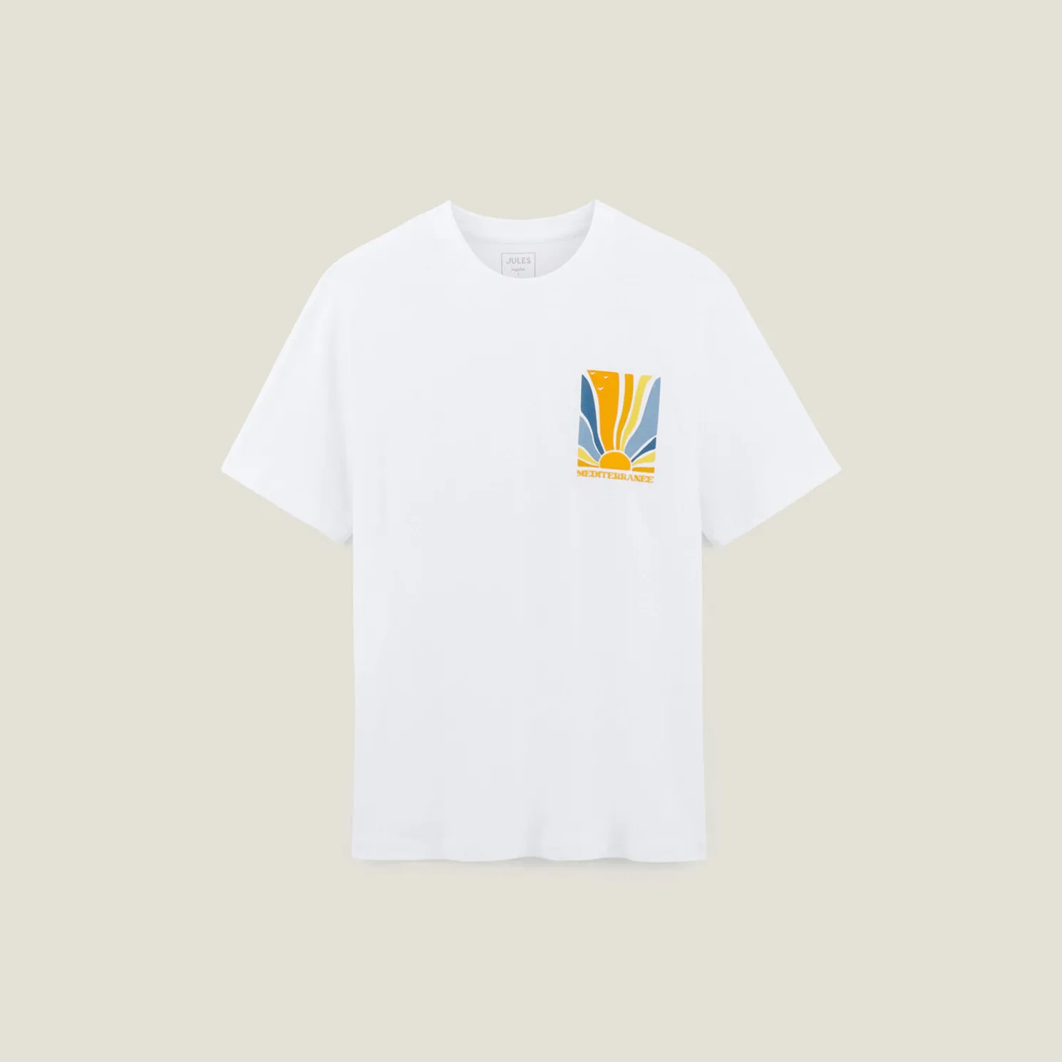 T-shirt van Jules, mediterrane strandprint