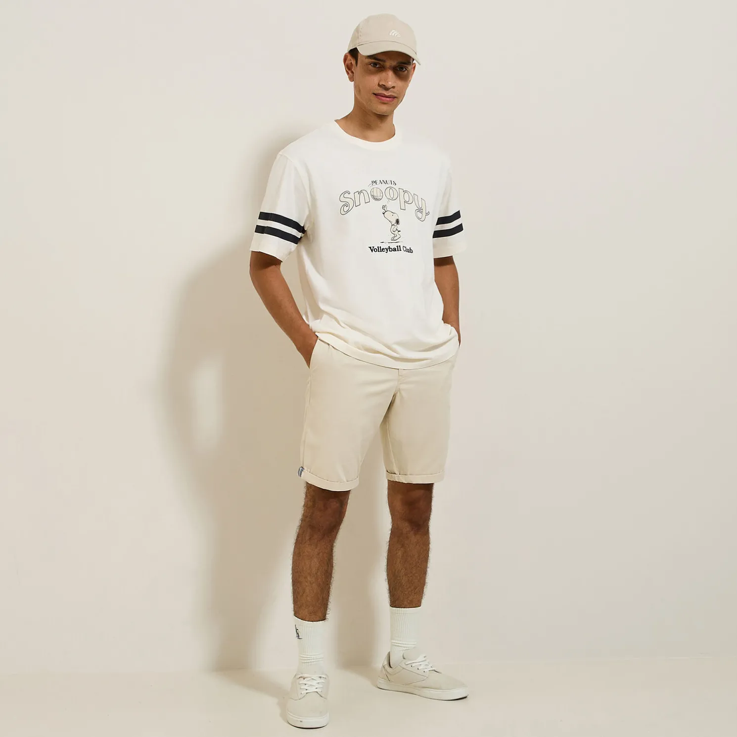 T-shirt Volleyball Club-print, Peanuts-licentie