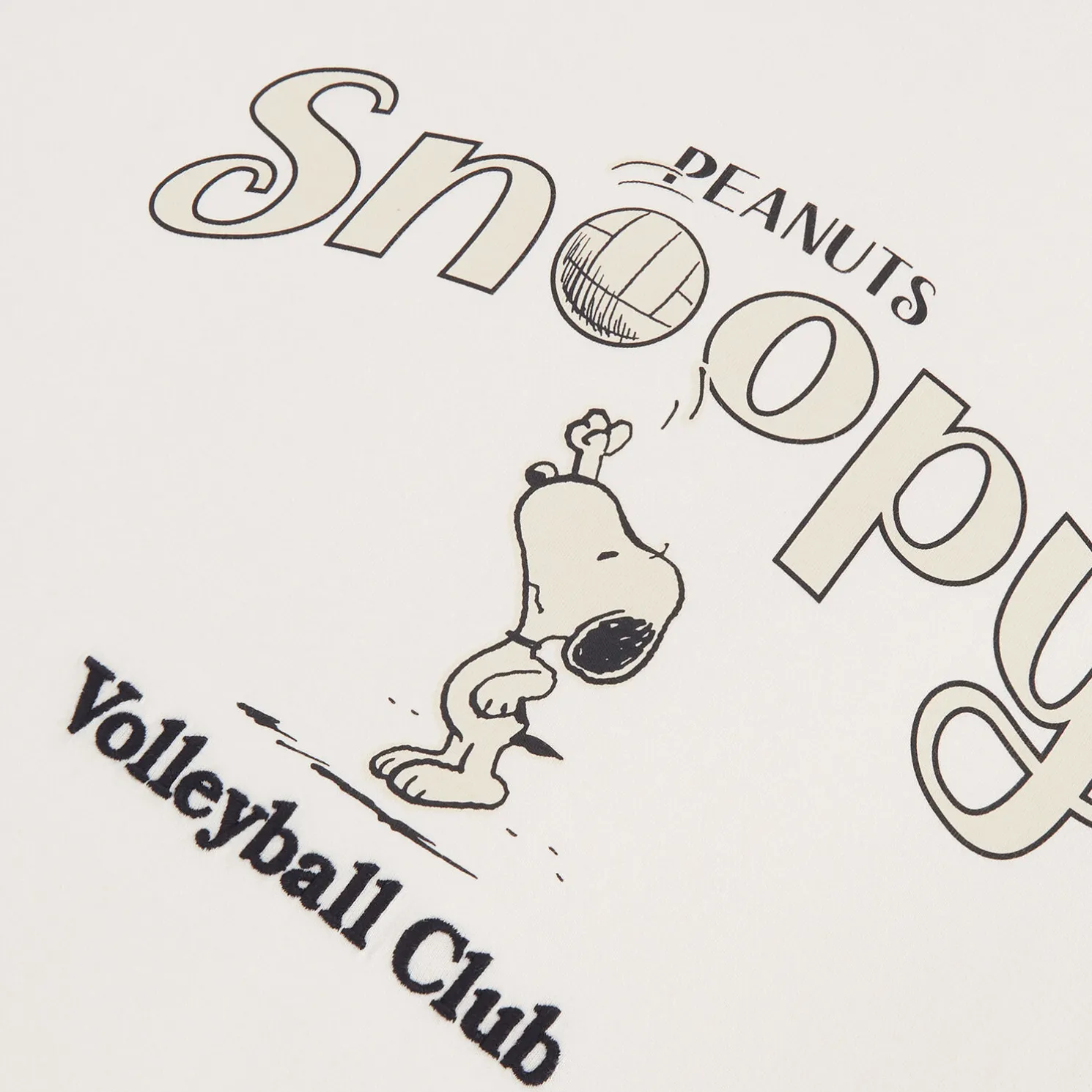 T-shirt Volleyball Club-print, Peanuts-licentie