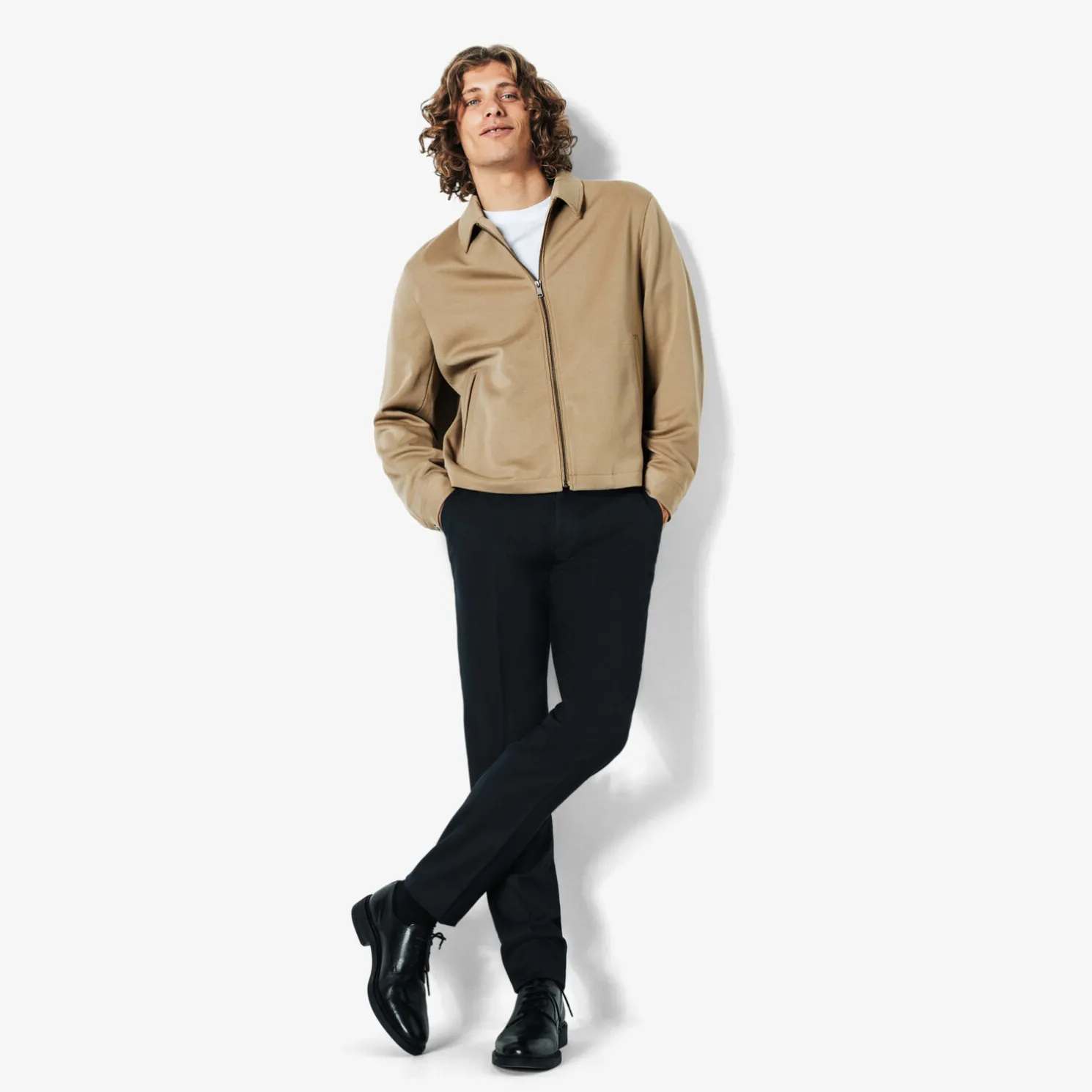 Vest hemdskraag met rits