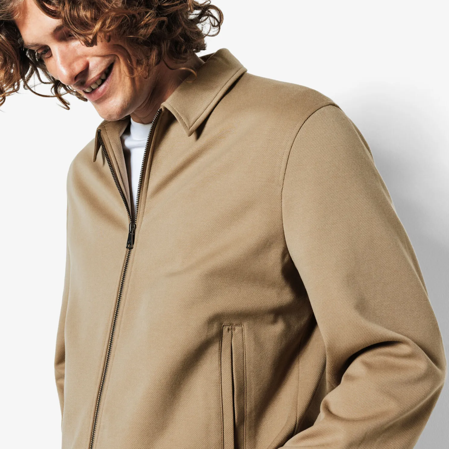 Vest hemdskraag met rits