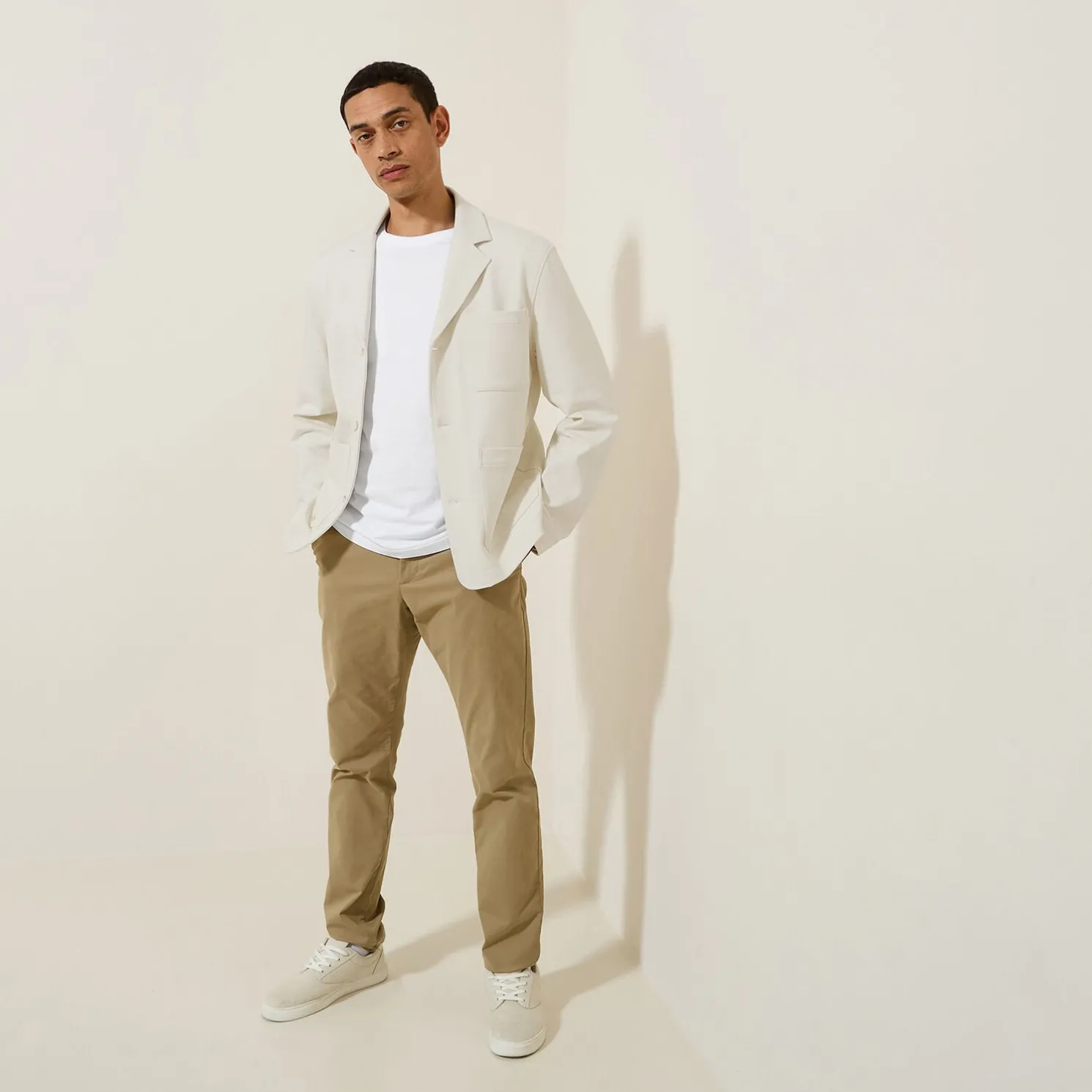 Vest in tricot met boxy snit voor het tussenseizoe