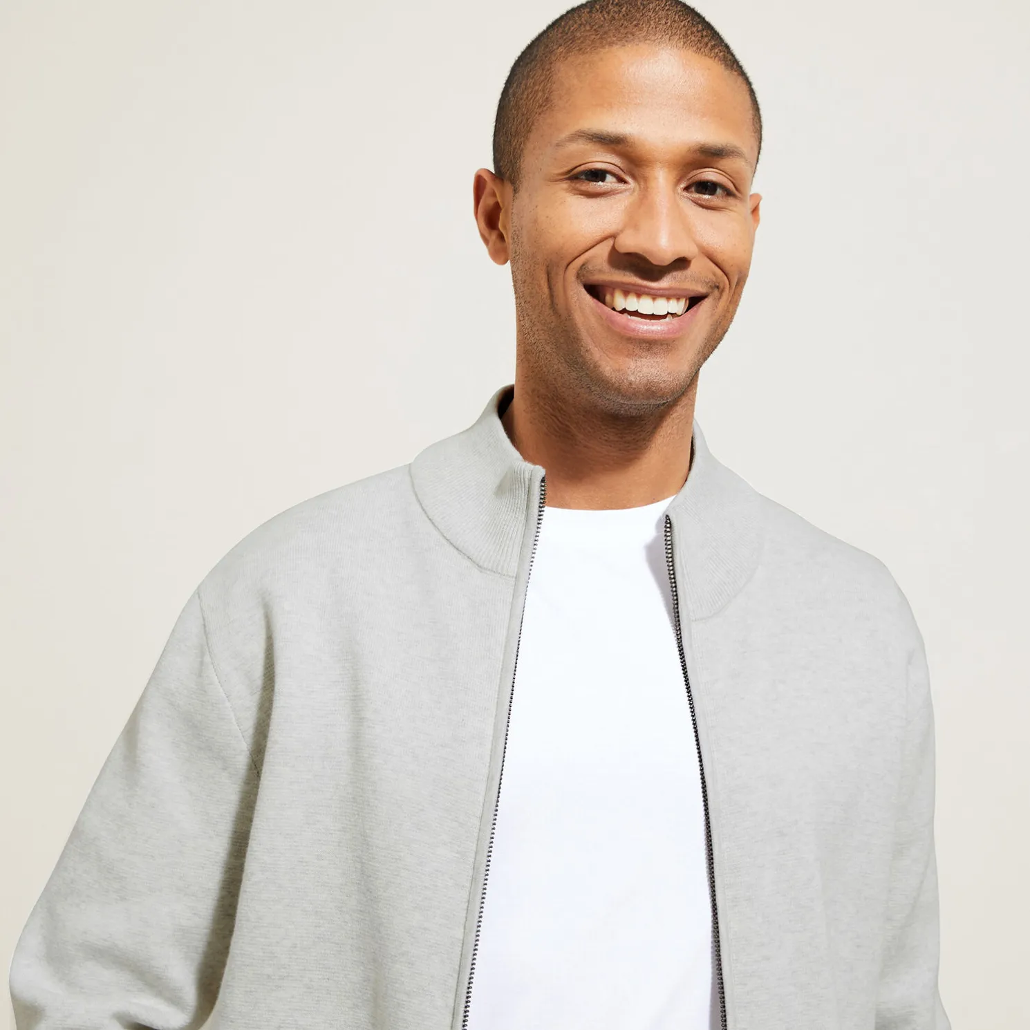 Vest met ristsluiting en opstaande kraag