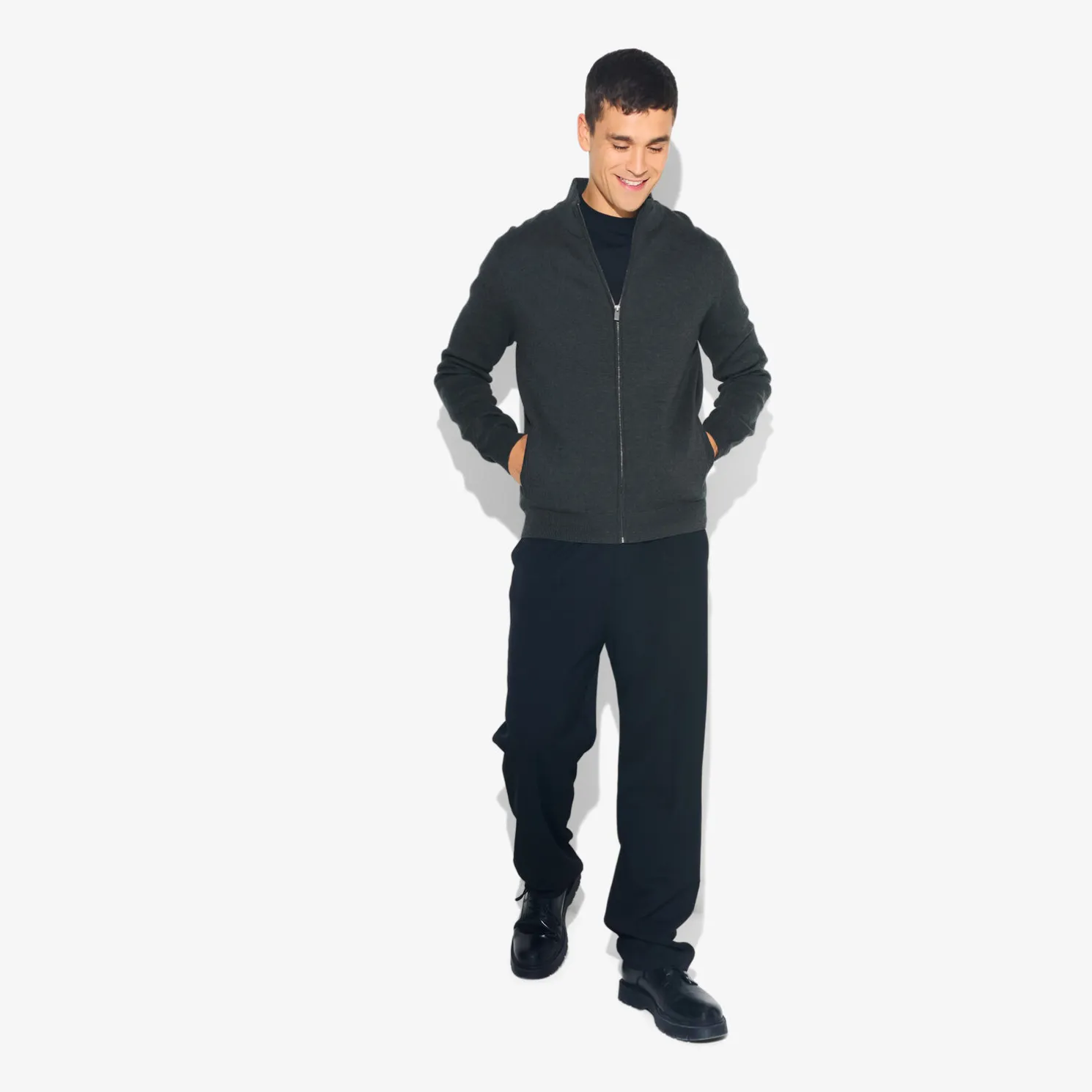 Vest met ristsluiting en opstaande kraag