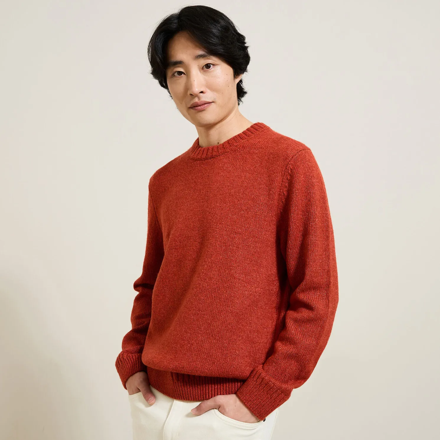 Zachte trui met ronde hals