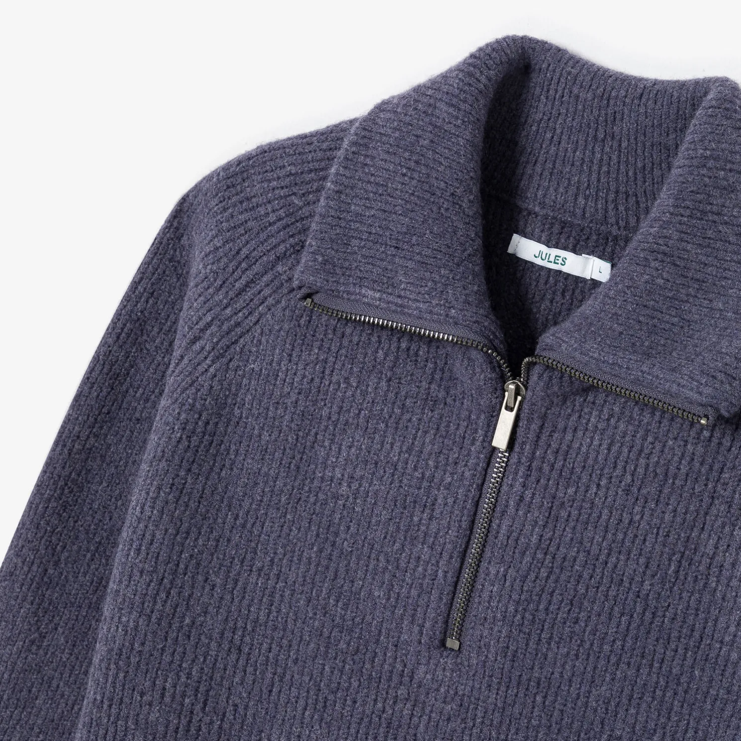 Zachte trui met truckerskraag